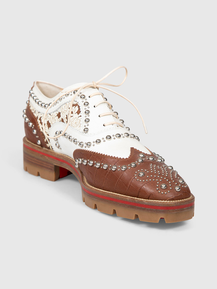 Christian Louboutin Studded Leather Cappadonna Oxfords