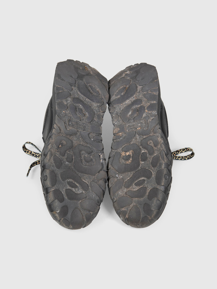 Alexander McQueen Oversized Black Leather Trainers