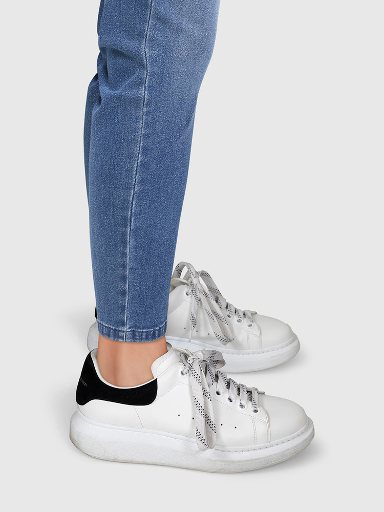 Alexander McQueen Oversized White Leather Trainers