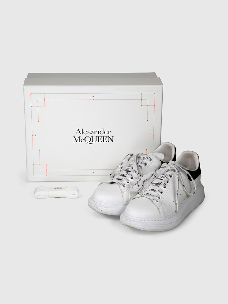 Alexander McQueen Oversized White Leather Trainers