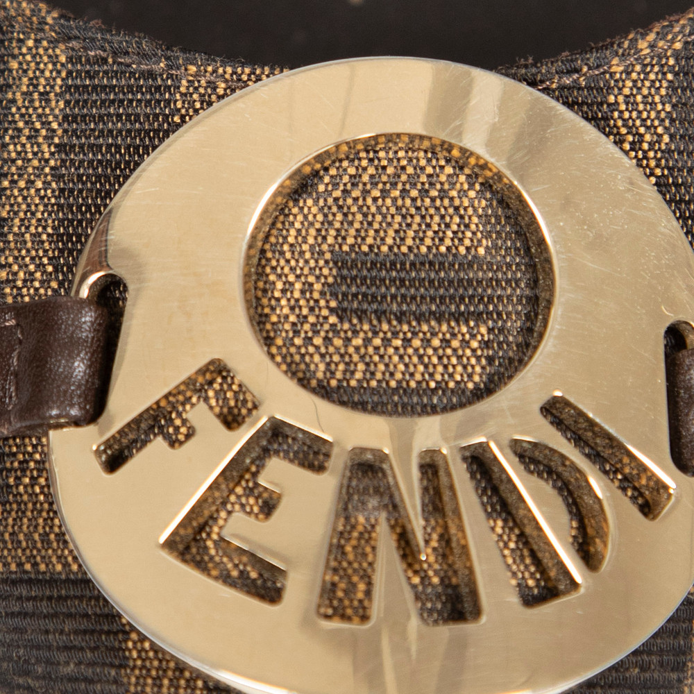 Fendi Brown Zucca Print Wedges