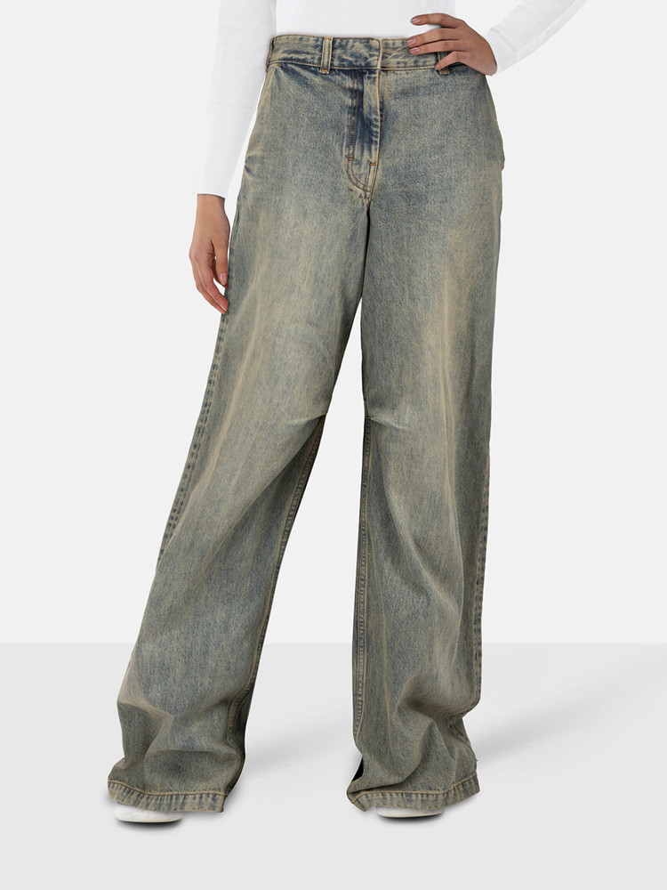entire studios Blue Denim Wide Leg Jeans