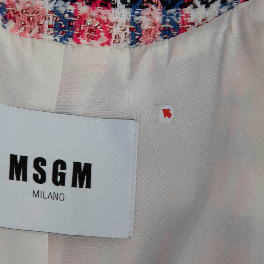 MSGM Checkered Tweed Blazer