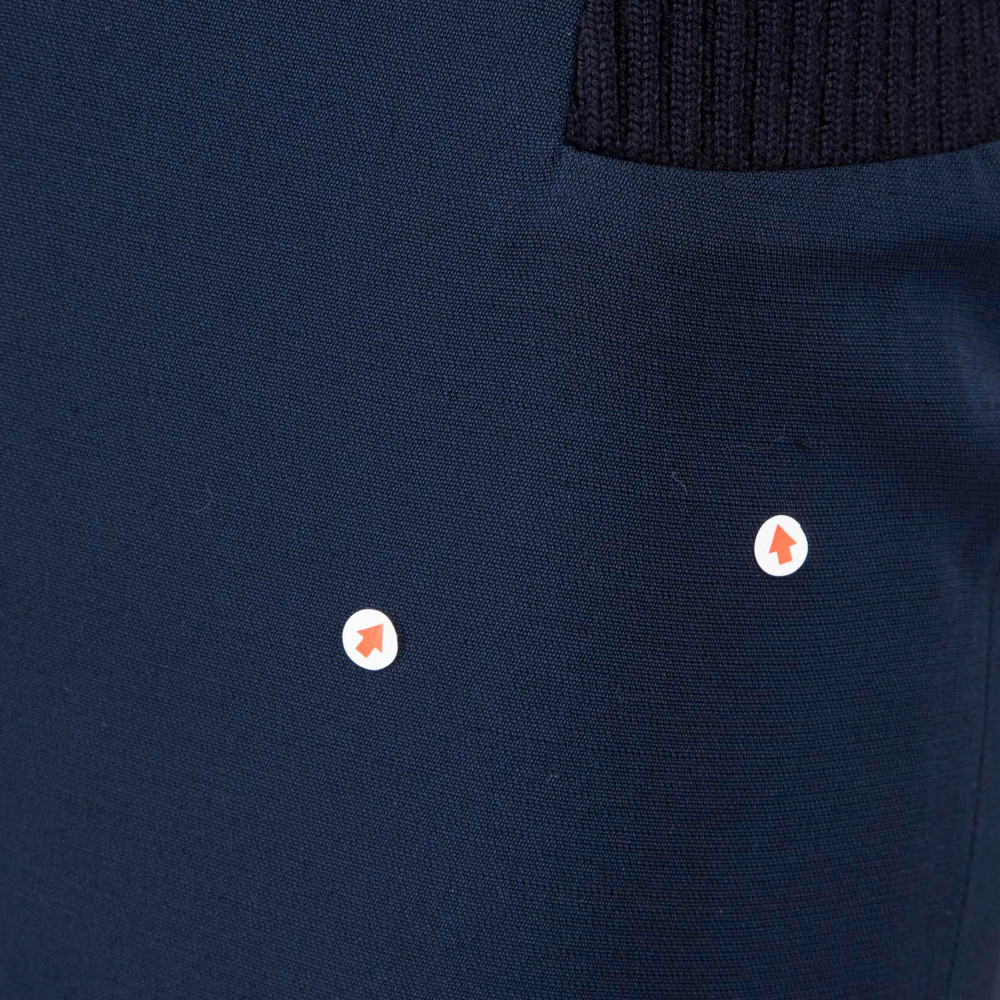 Victoria Beckham Navy Bodycon Knit Panel Dress