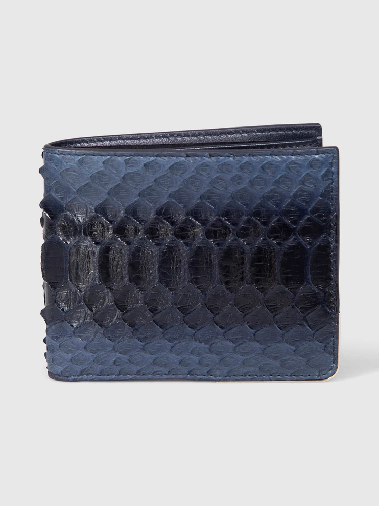 Dior Dior Homme Navy Python Bifold Wallet