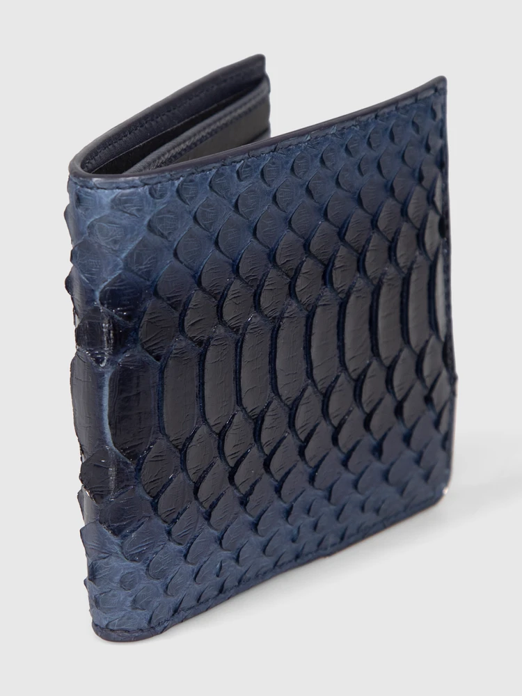 Dior Dior Homme Navy Python Bifold Wallet