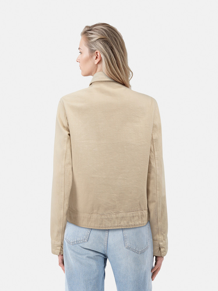 Lemaire Beige Denim Zipped Jacket