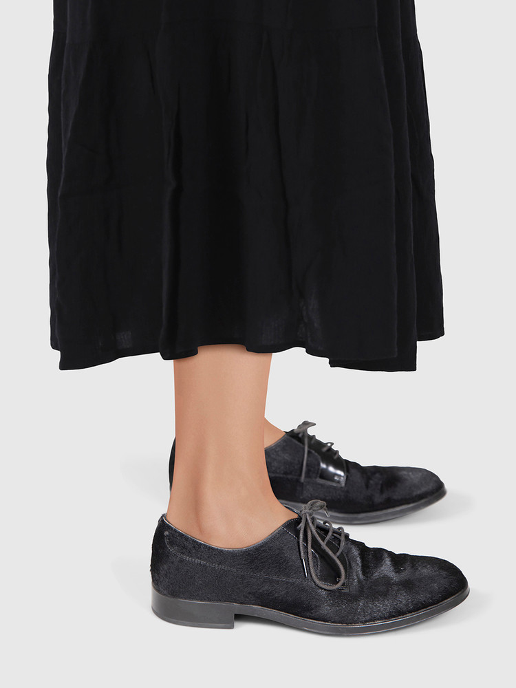 Tod's Black Ponyhair Oxford Loafers