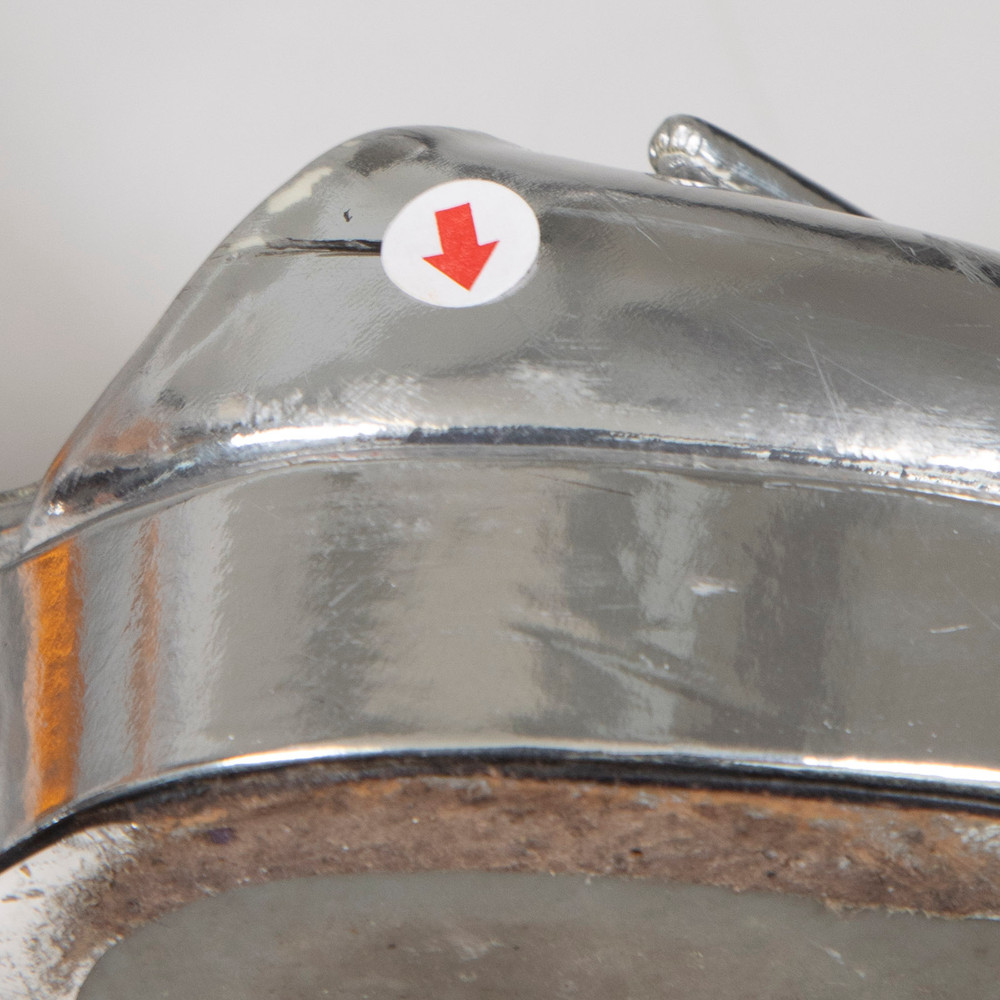 Prada Silver Leather Logo Detail Heels