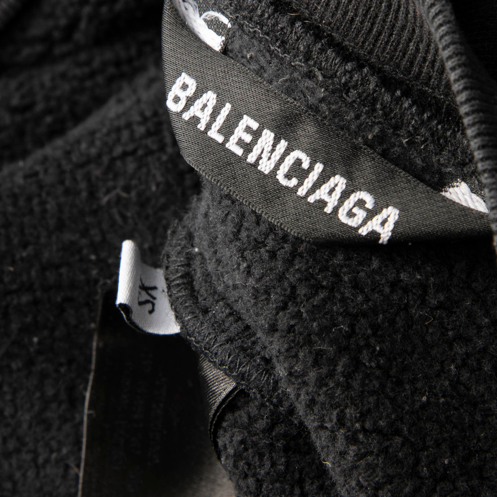 Balenciaga Black Paris Athletes Distressed Sweatshirt