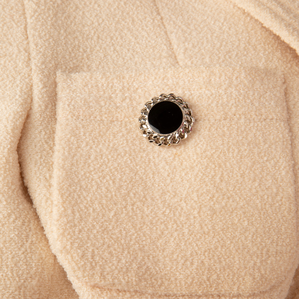 Alessandra Rich Ecru Wool Single Breasted Blazer