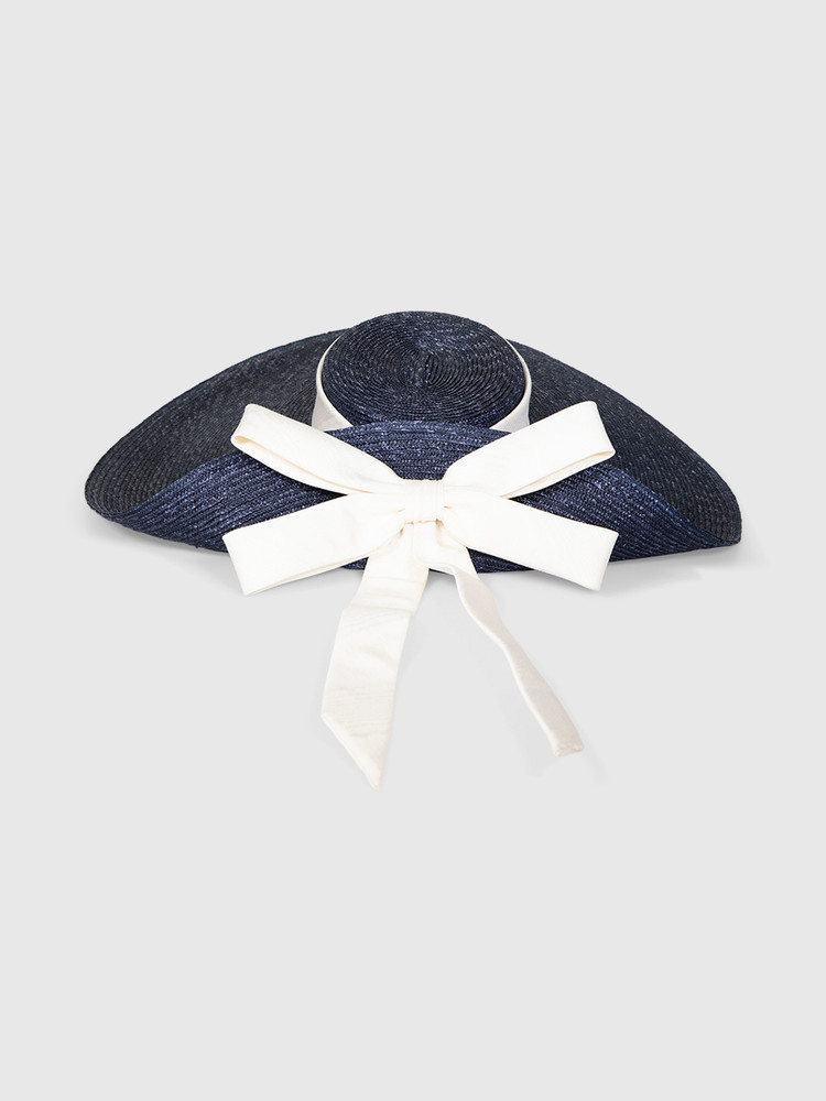 Lock & Co. Hatters Lady Grey Navy Wide Brim Hat