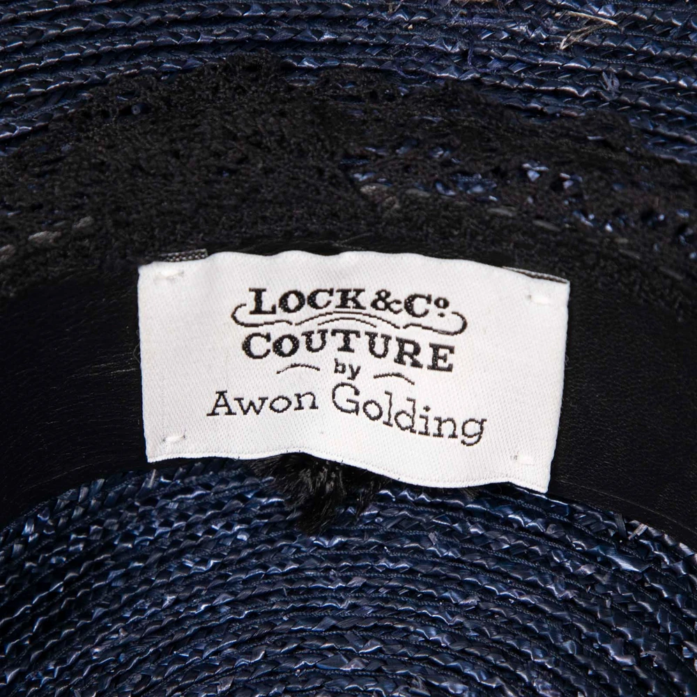 Lock & Co. Hatters Lady Grey Navy Wide Brim Hat
