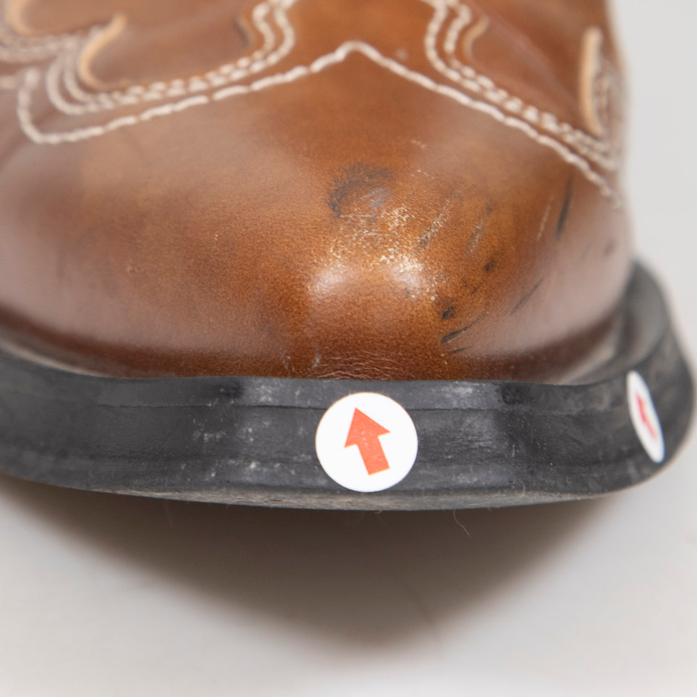 Ganni Brown Leather Embroidered Western Boots