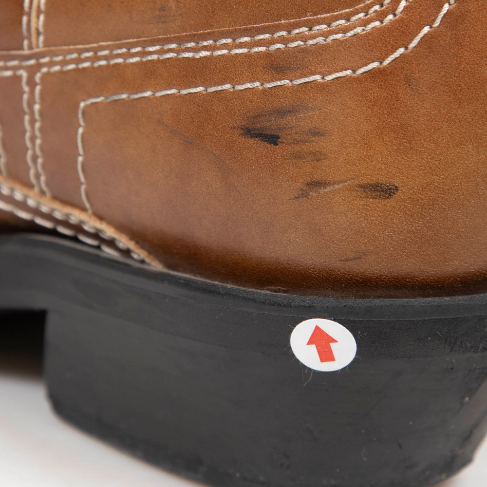 Ganni Brown Leather Embroidered Western Boots