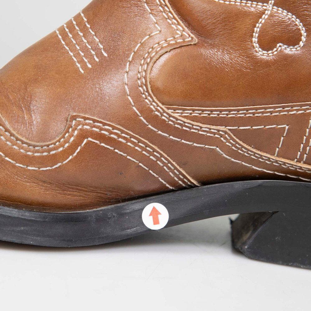 Ganni Brown Leather Embroidered Western Boots