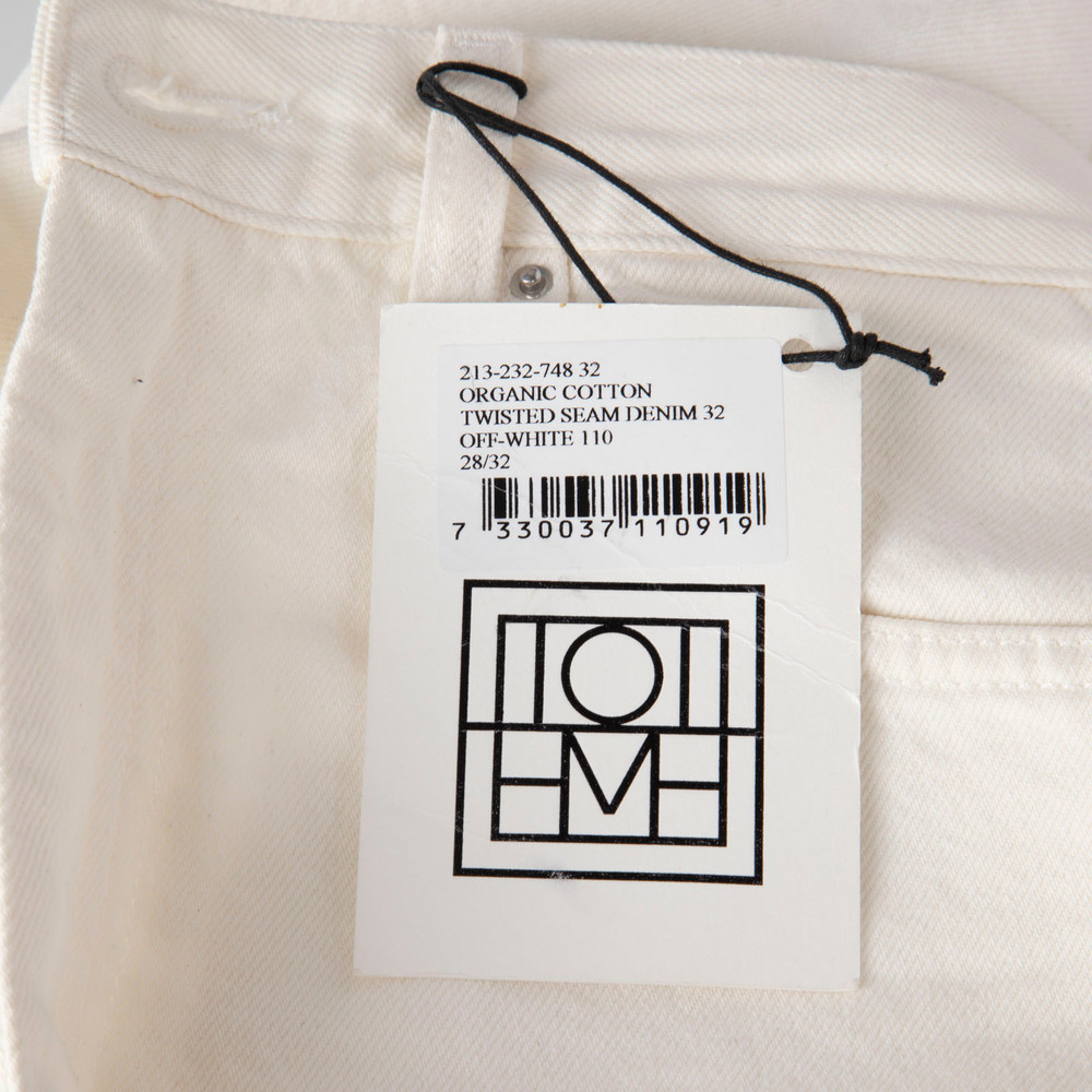 Totême White Twisted Seam Denim Jeans