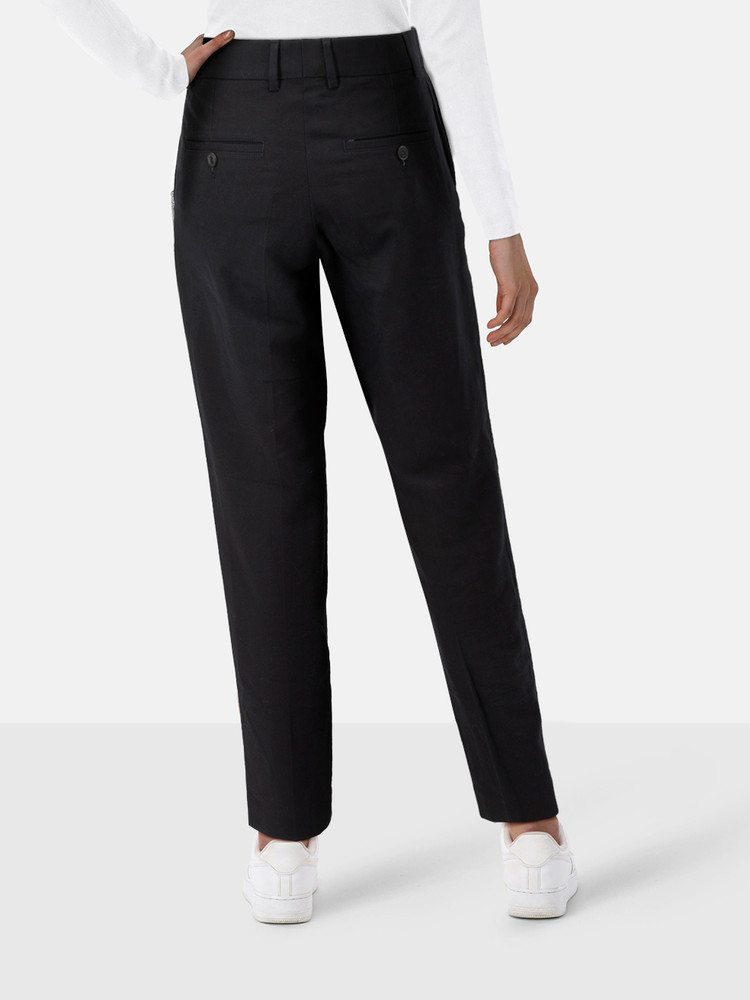 AMI Black Slim Fit Trousers