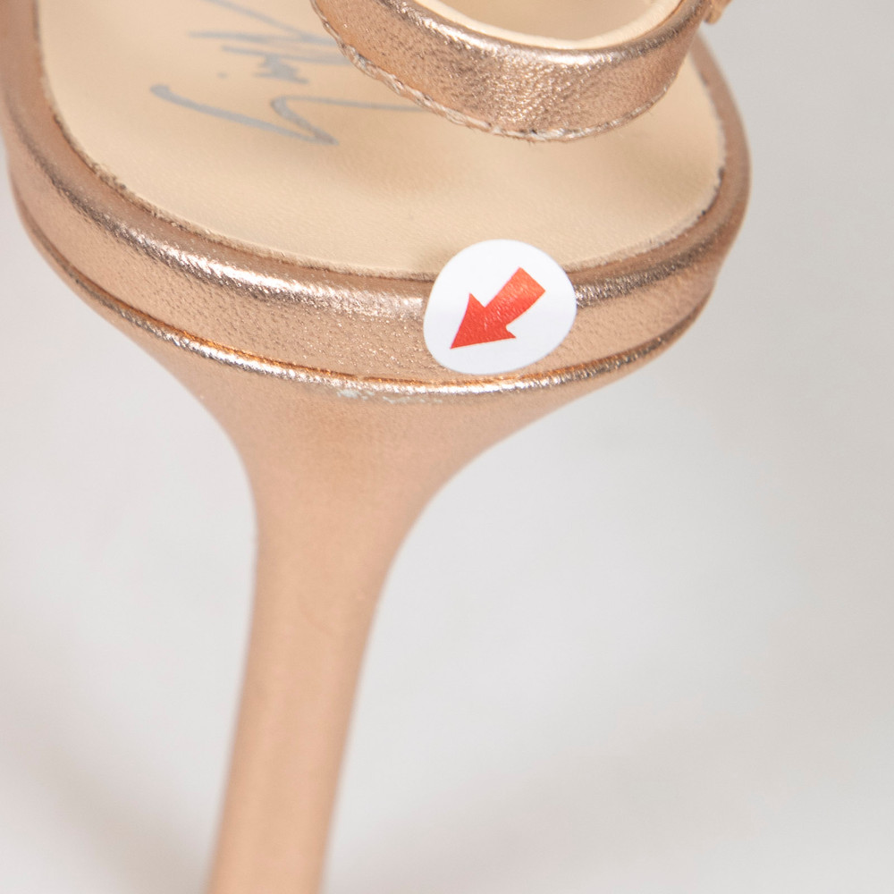 Giuseppe Zanotti Rose Gold Leather Sling Back Heels