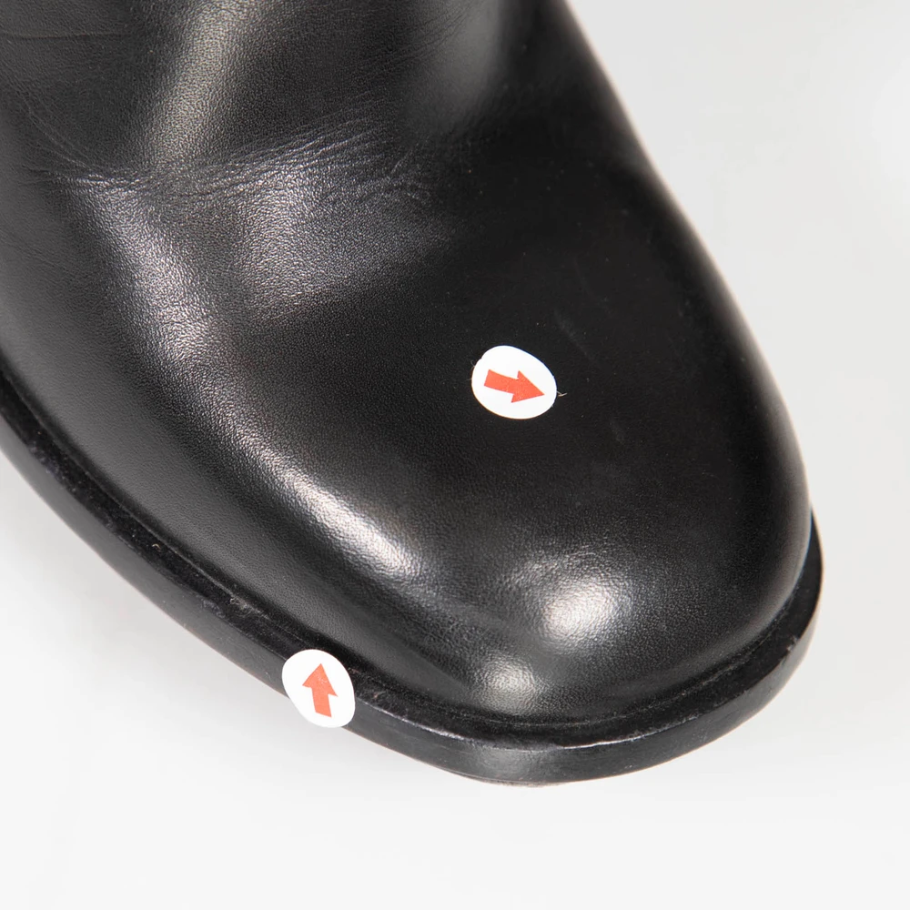 Gucci Black Leather Knee High Boots