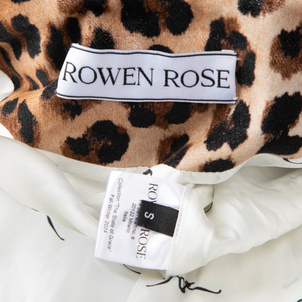 Rowen Rose FW24 The State of Grace Brown Leopard Print Coat