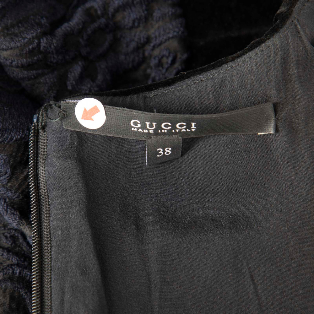 Gucci Black Velvet Brocade Dress