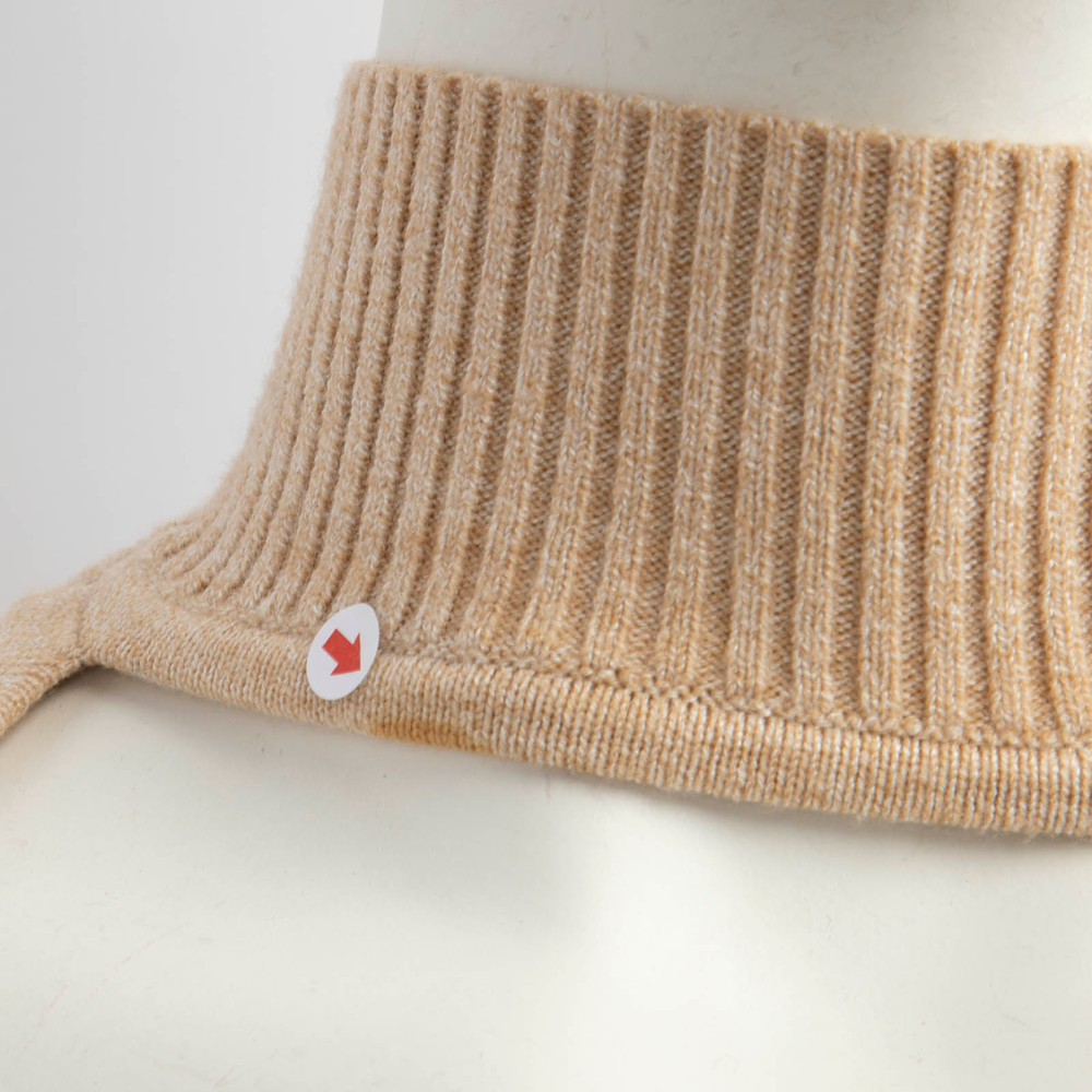 Jonathan Simkhai Beige Ribbed Cut Out Turtleneck