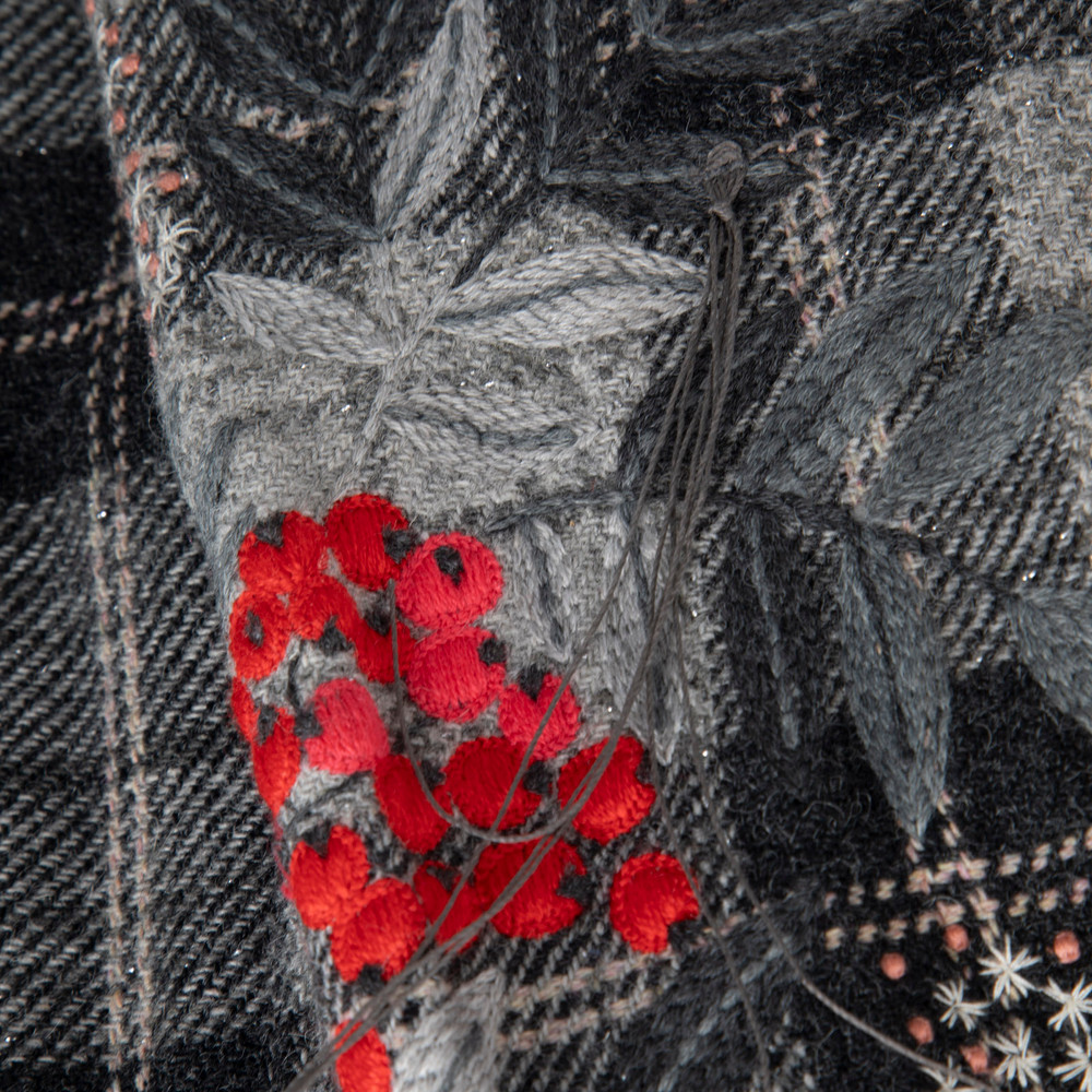 Marithé + François Girbaud Grey Wool Tartan Jacket