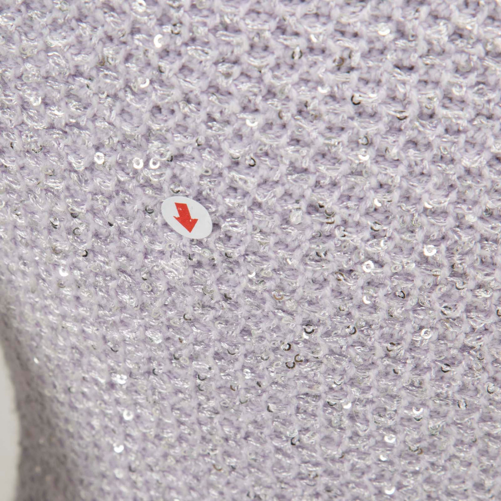 Self-Portrait Lilac Sequin Knit Mini Dress