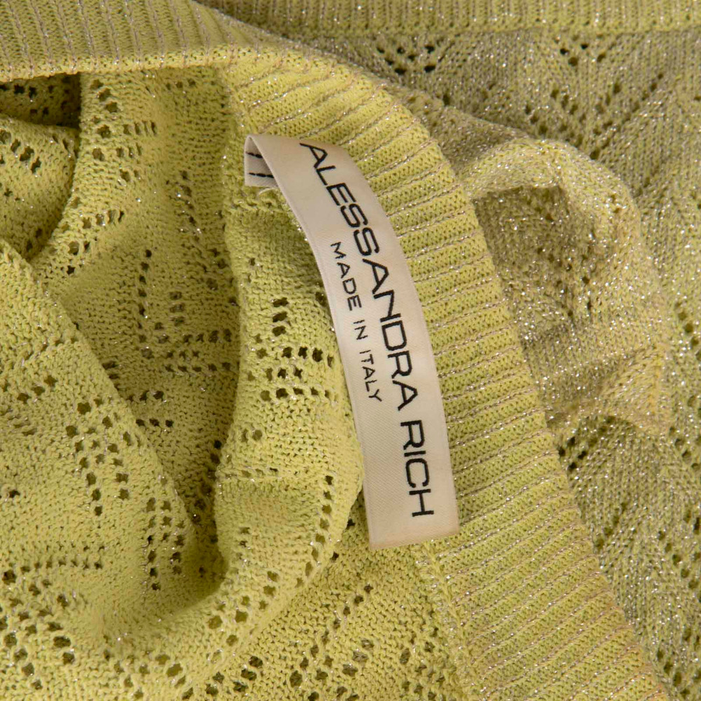 Alessandra Rich Green Cardigan & Skirt Set