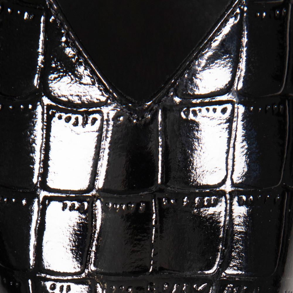 Anine Bing Black Leather Metal Cap Toe Nina Heels