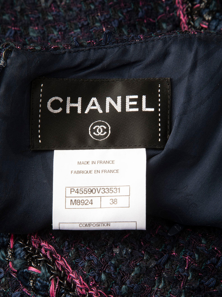 Chanel Navy Tweed Vest & Playsuit Set