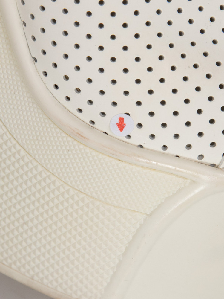Louis Vuitton White Leather Perforated Wedges