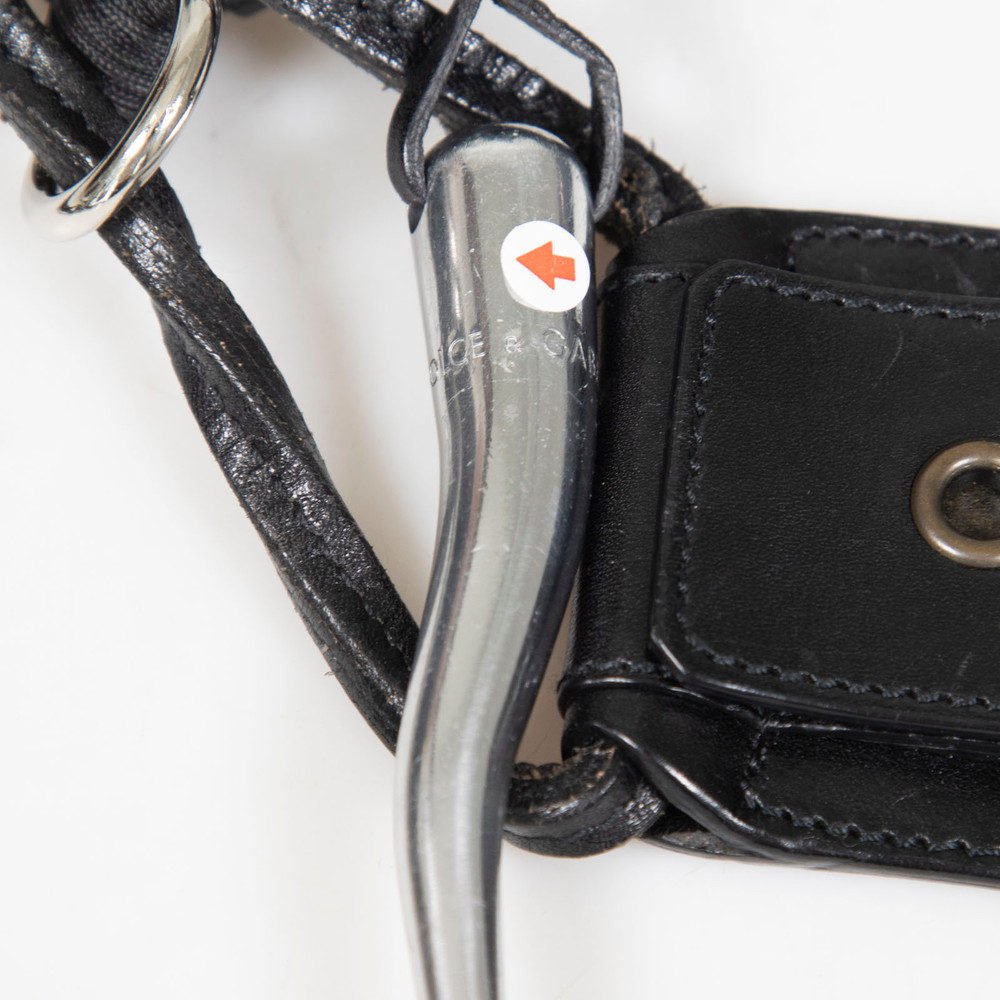 Dolce & Gabbana Vintage Black Leather Miss Rider Bag