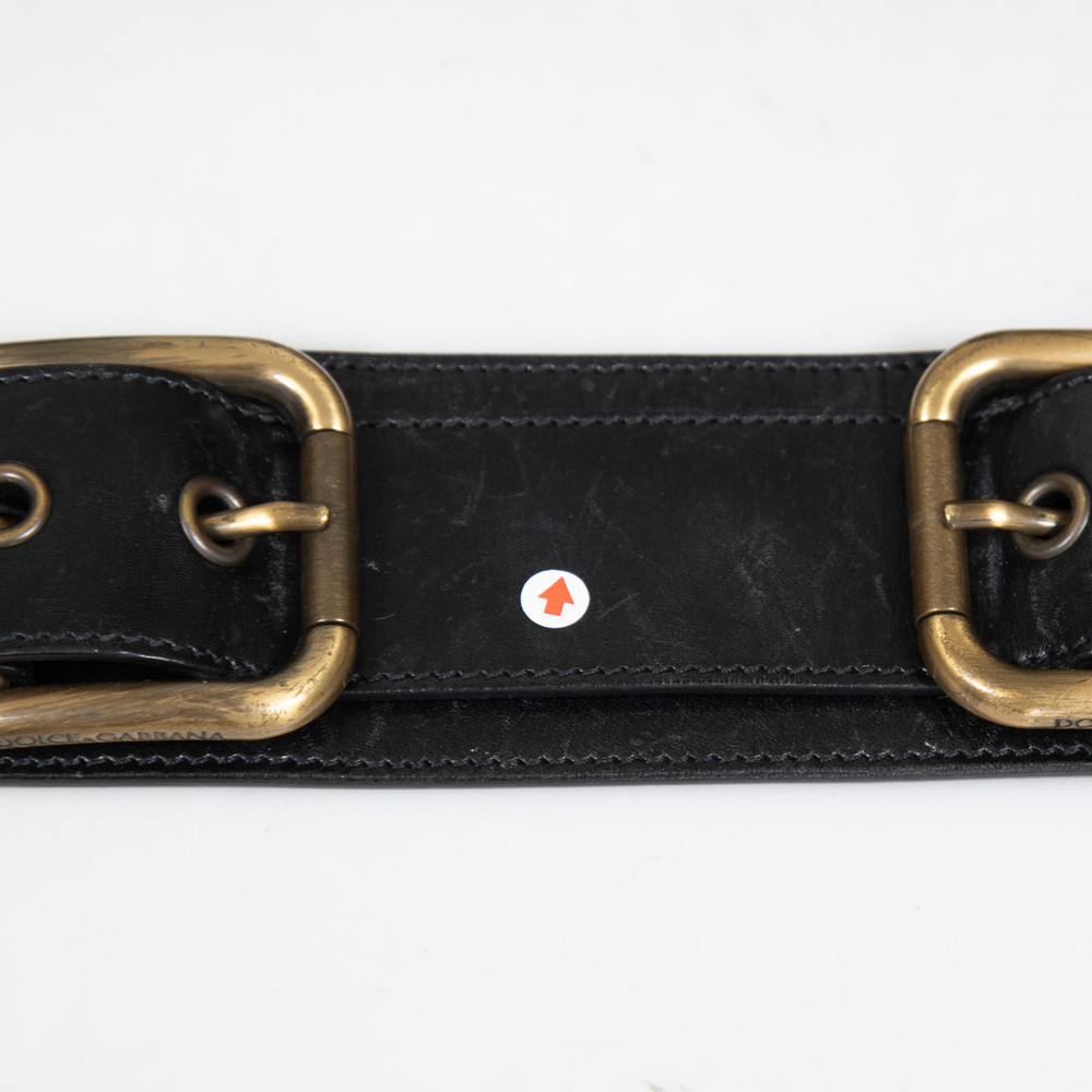 Dolce & Gabbana Vintage Black Leather Miss Rider Bag