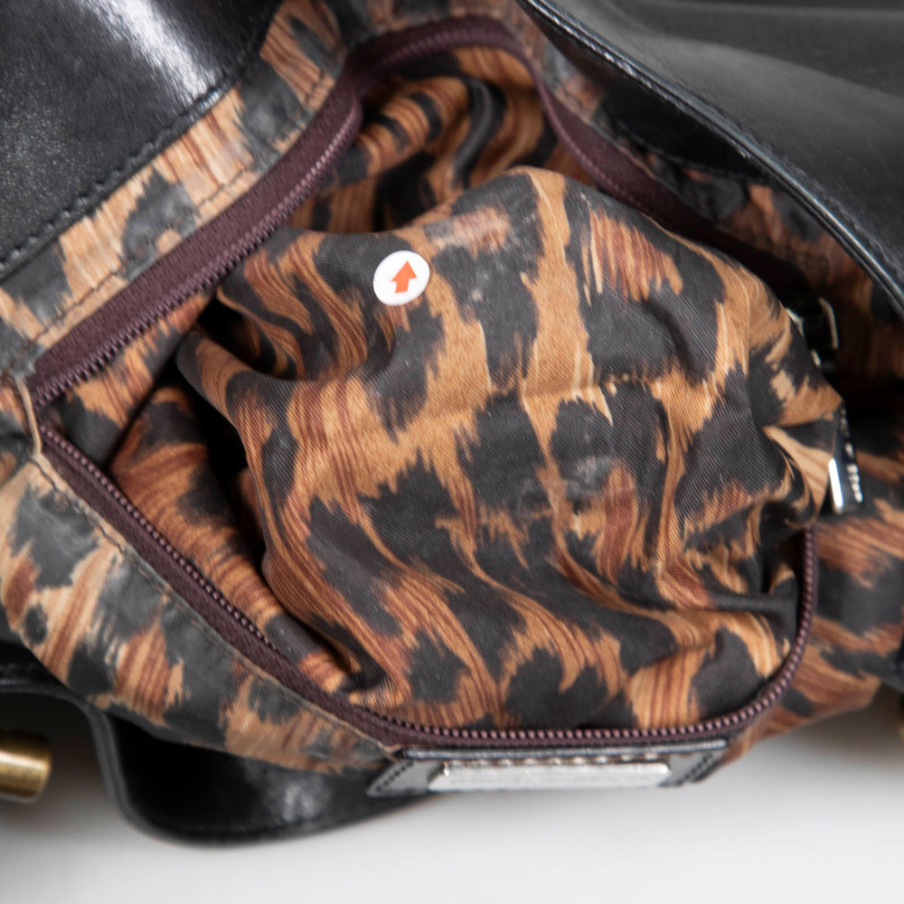 Dolce & Gabbana Vintage Black Leather Miss Rider Bag