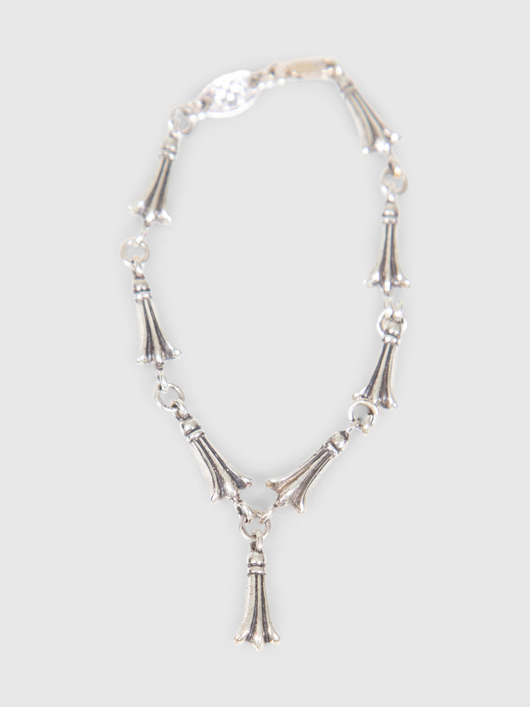Chrome Hearts Silver 925 Crosstail Link Bracelet