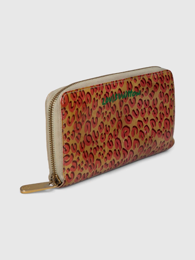 Louis Vuitton Limited Edition Blanc Corail Monogram Vernis Leopard Wallet