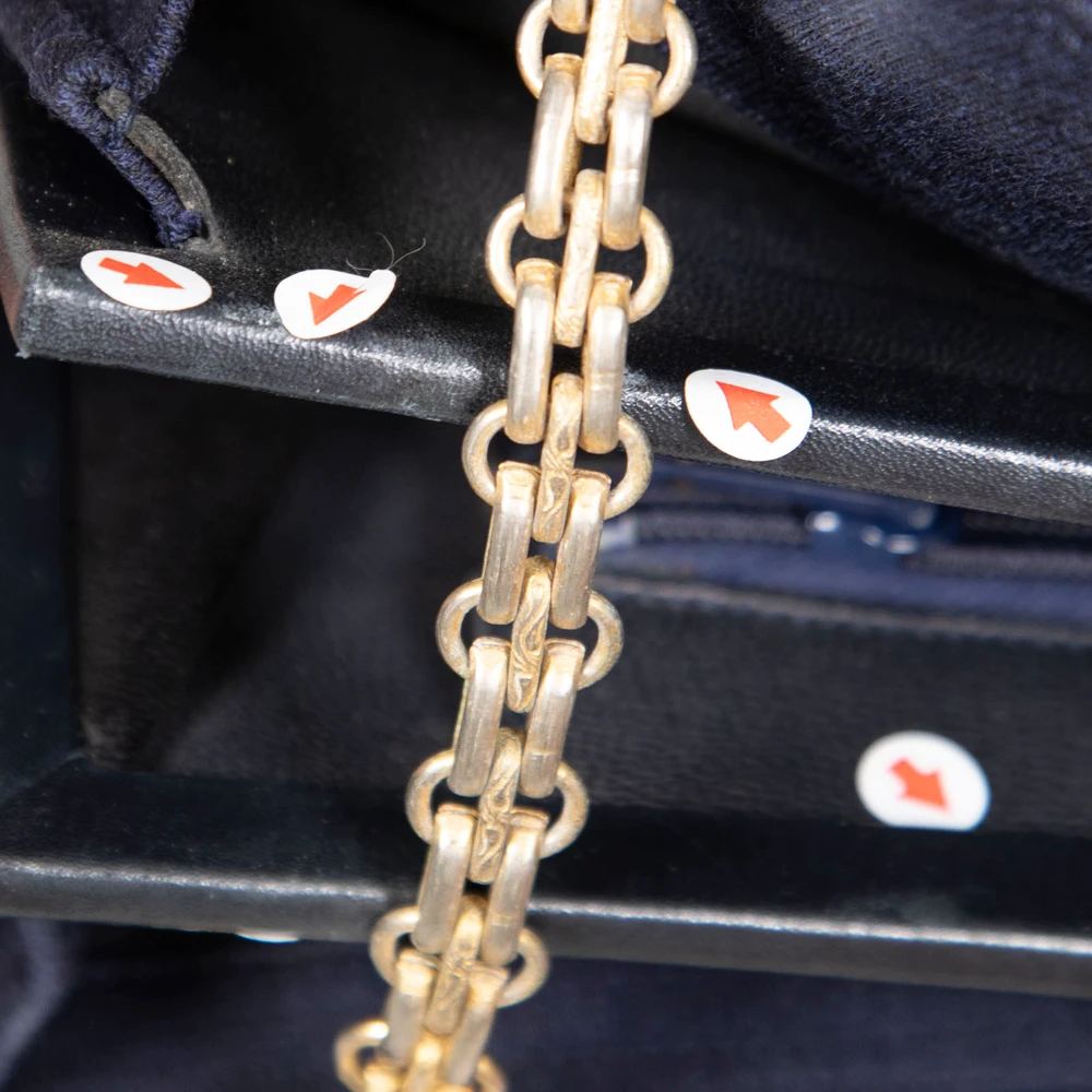 Chanel Vintage Navy Matelassé Shoulder Bag