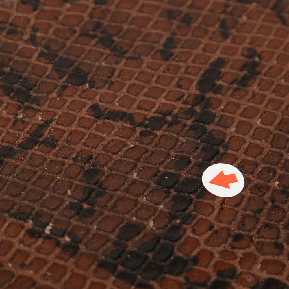 Saint Laurent Vintage Brown Leather Snake Embossed Bag