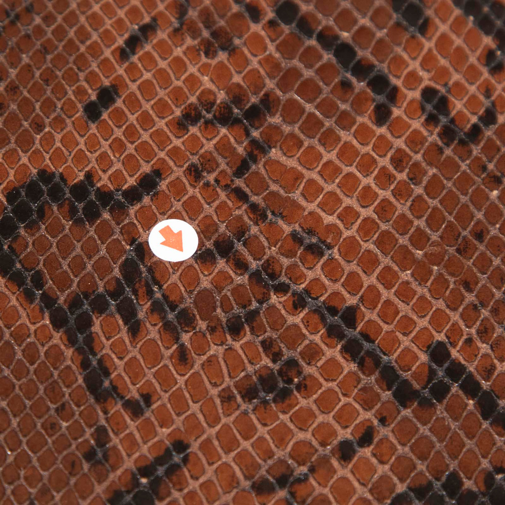 Saint Laurent Vintage Brown Leather Snake Embossed Bag