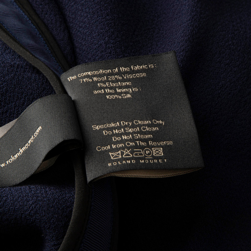 Roland Mouret Navy Wool Knee Length Dress