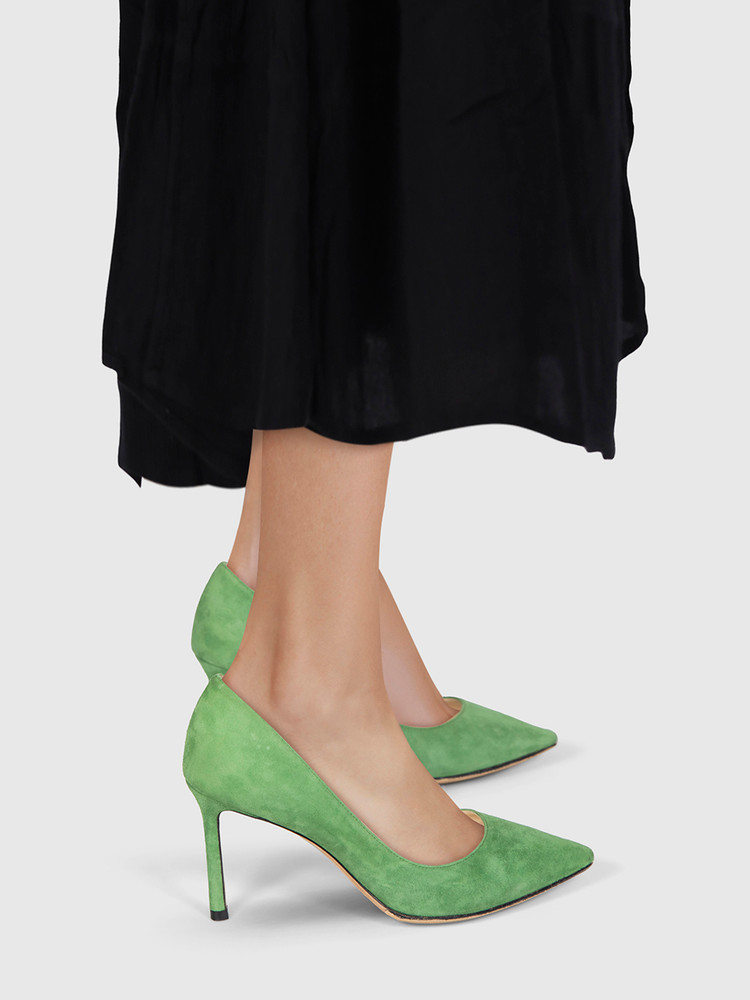 Jimmy Choo Green Suede Pumps