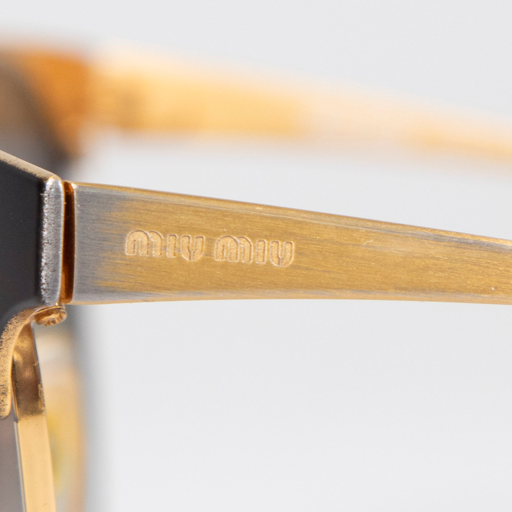 Miu Miu Gold Metal Sunglasses