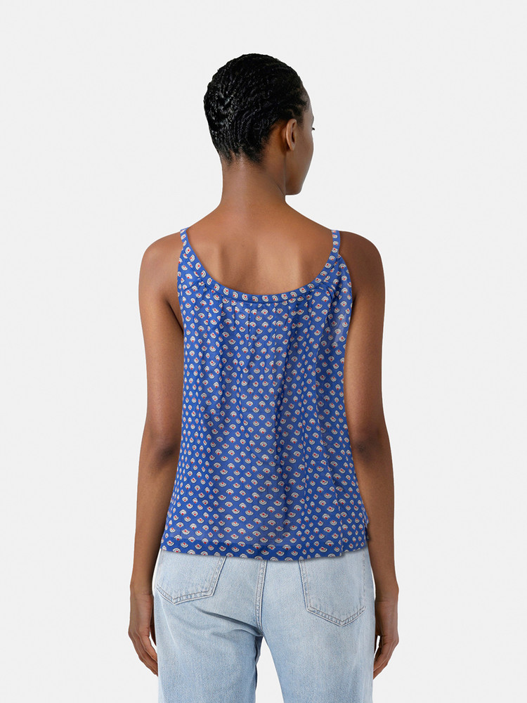 DÔEN Blue Printed Tank Top