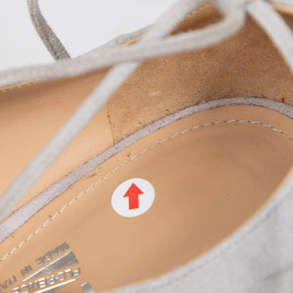 Salvatore Ferragamo Grey Suede Lace Up Heels