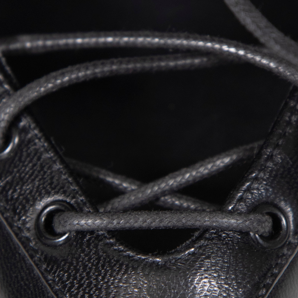 Le Silla Black Leather Lace Up Colette Boots