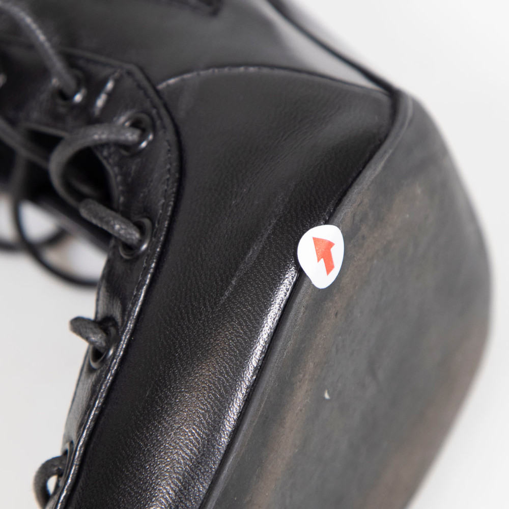 Le Silla Black Leather Lace Up Colette Boots