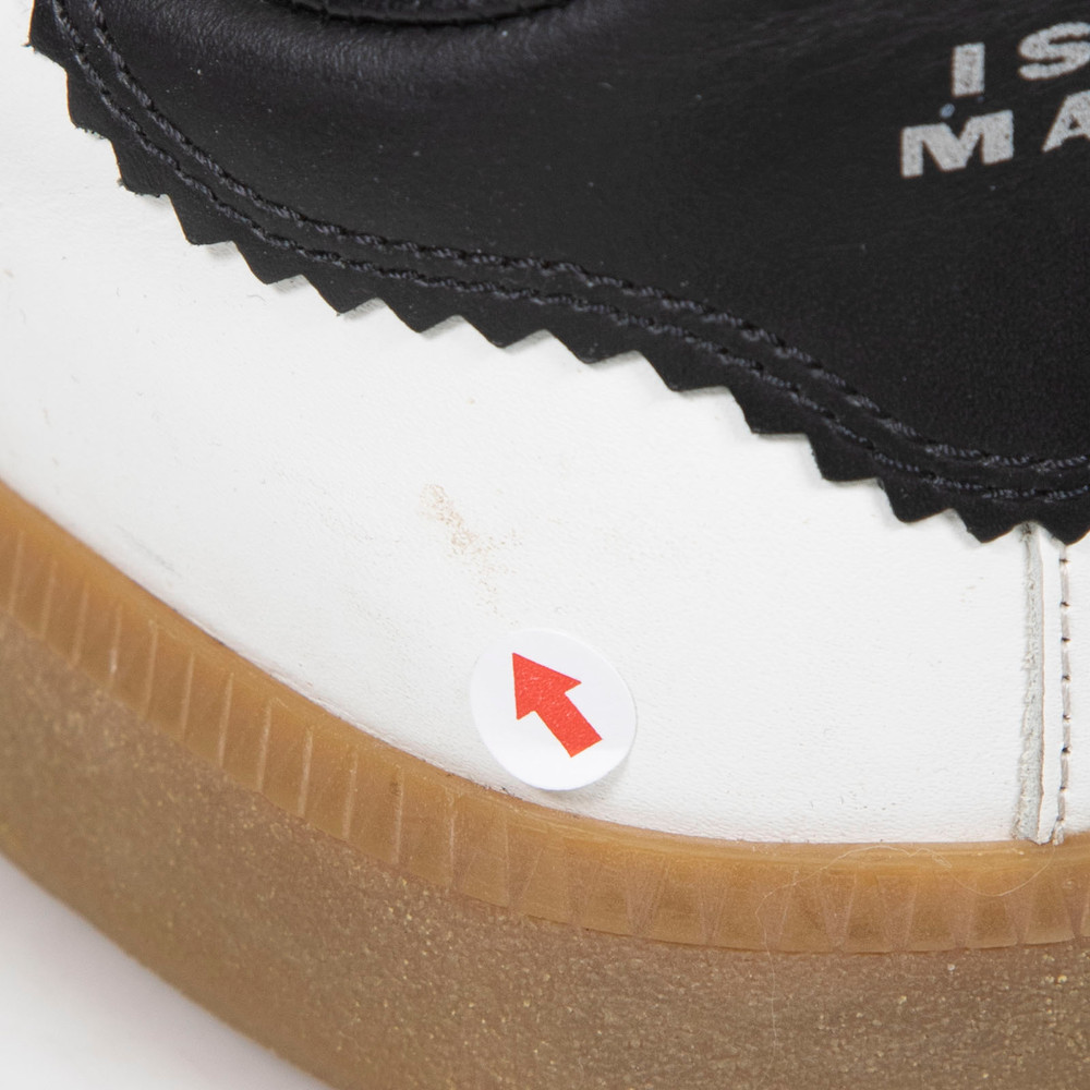 Isabel Marant White Panelled Leather Velcro Trainers