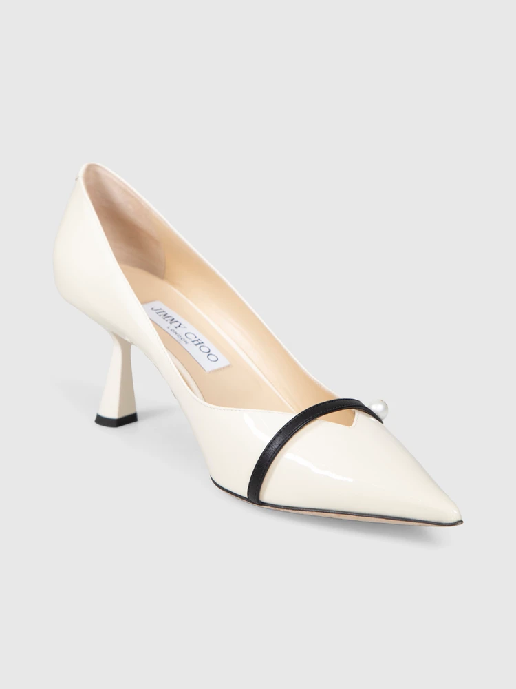 Jimmy Choo White Patent Leather Rosalia Pumps